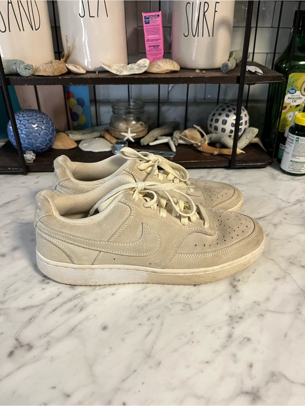 Nike women’s  court vision low - Light Neutral size 8.5